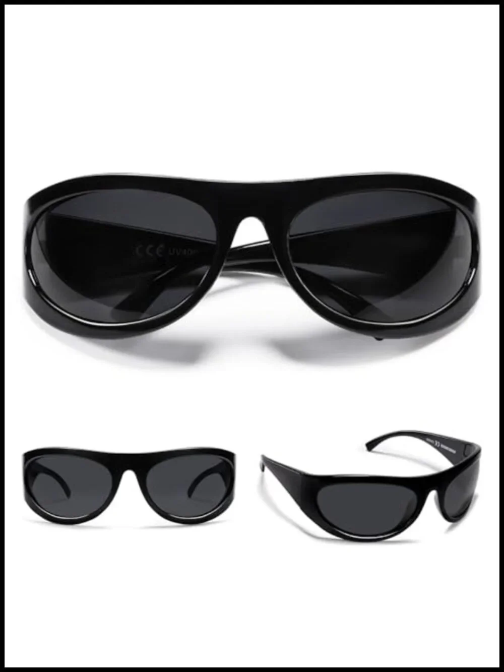 Polarized Wrap Around Sunglasses for Women Men Sporty Oversized Shield Frame